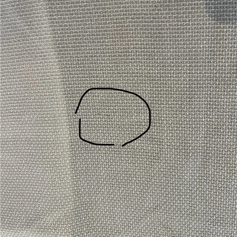 2 Panels Of White Textured Fabric Curtains Each are 63x36